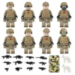 Набір мініфігурки військових китайської армії, 8 фігурок + зброя та аксесуари