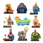 Набір мініфігурок «Губка Боб Квадратні Штани» (SpongeBob SquarePants), 8 персонажів, сумісні з LEGO