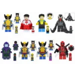 Набір мініфігурок Marvel (X-Men / Venom / Deadpool), 8 фігурок, сумісні з LEGO