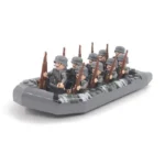 Набір мініфігурок німецької армії 10 шт + човен і зброя (Друга світова війна) - Зображення 2