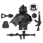 Набір мініфігурки військові ССО в чорному екіпіруванні, 6 фігурок + зброя, амуніція й аксесуари - Зображення 2