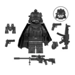 Набір мініфігурки військові ССО в чорному екіпіруванні, 6 фігурок + зброя, амуніція й аксесуари - Зображення 6