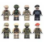 Набір мініфігурки військових, 8 фігурок + зброя та аксесуари