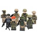 Набір мініфігурки військових, 8 фігурок + зброя та аксесуари - Зображення 2