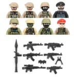 Набір мініфігурки військових, 8 фігурок + зброя та аксесуари - Зображення 3