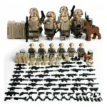 Набір мініфігурки військових пустельному камуфляжі 6 шт + зброя та аксесуари - Зображення 2
