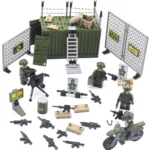 Набір військова база, 4 фігурки військивих + зброя та амуніція - Зображення 3