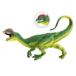 Фігурка динозавр Дилофозавр, зелений 14 см (з рухомою щелепою)