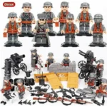 Набір мініфігурки військових німецької армії 8 шт + зброя та аксесуари, друга світова війна