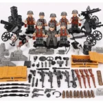 Набір мініфігурки військових німецької армії 8 шт + зброя та аксесуари, друга світова війна - Зображення 2